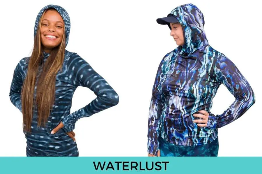 Waterlust sun shirts for women scuba divers