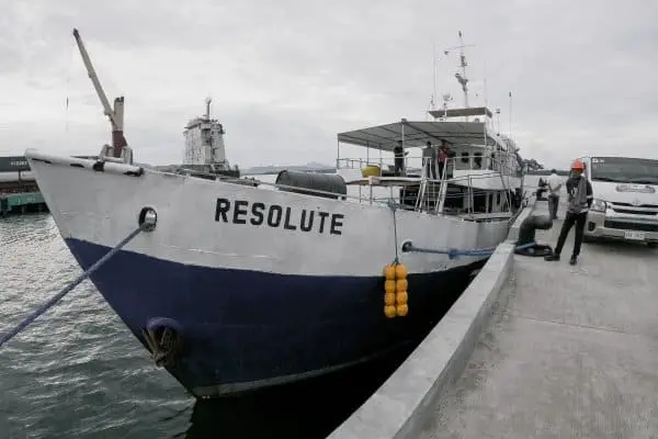 Resolute Liveaboard docked at Puerto Princesa