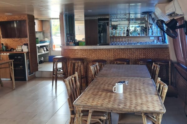 Dolphin liveaboard dining area