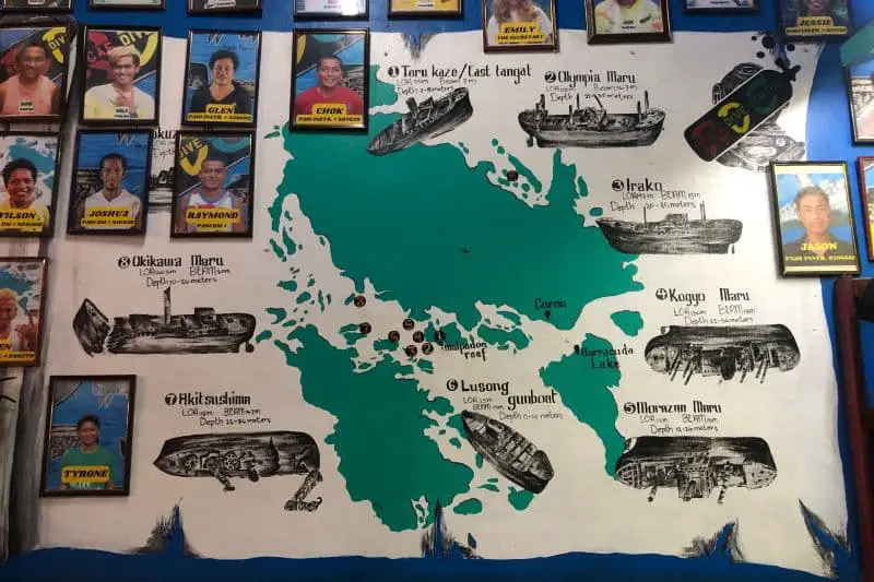 Coron wreck dive sites