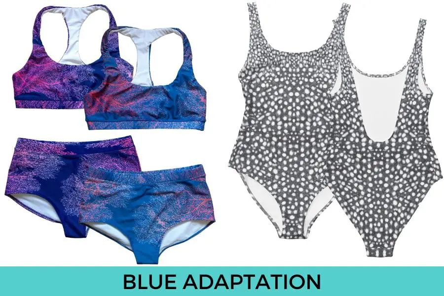 blue adaptation swimsuit