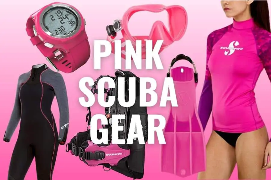 Pink scuba gear