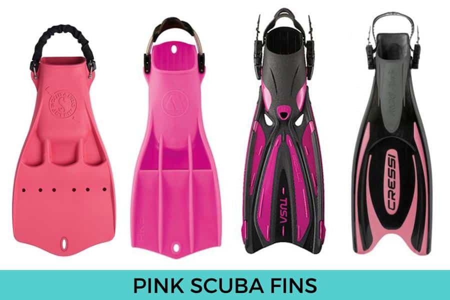 pink scuba fins