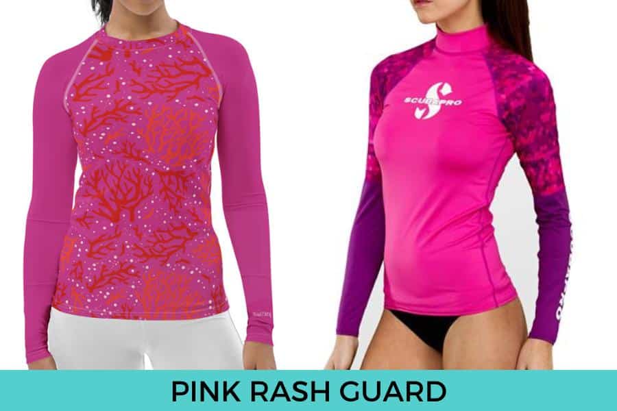 pink scuba rash guard